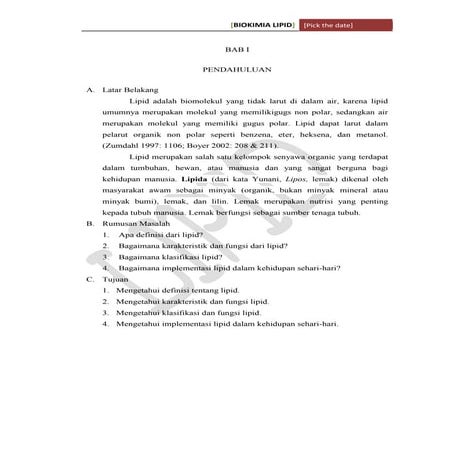 Makalah biokimia   lipid
