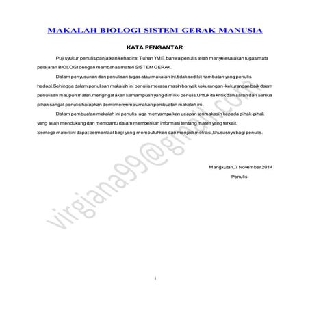 Makalah biologi sistem gerak manusia