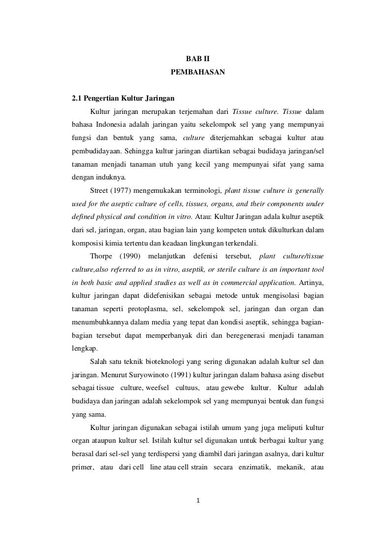 Makalah Bioteknologi Kultur Jaringan