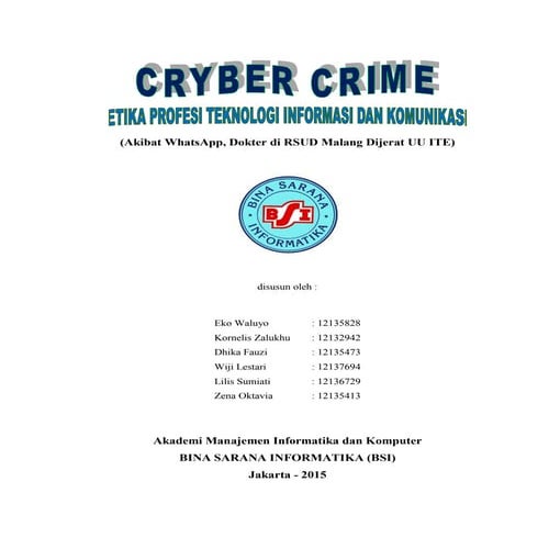 Makalah Cyber Crime V Indonesia Pdf