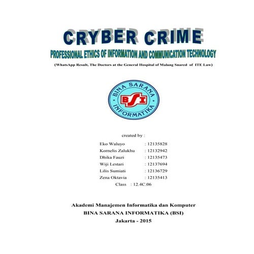 Makalah cyber crime dalam Bahasa Inggris dan Indonesia