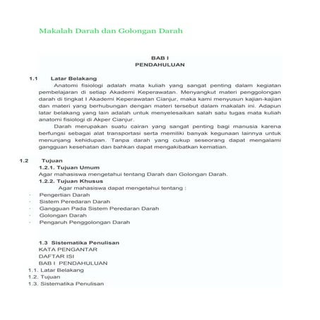 Makalah darah dan golongan darah