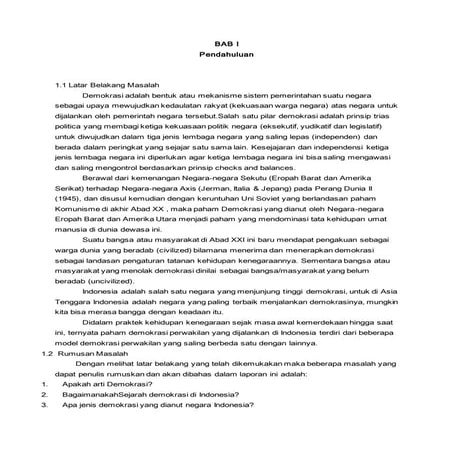 Makalah demokrasi di indonesia