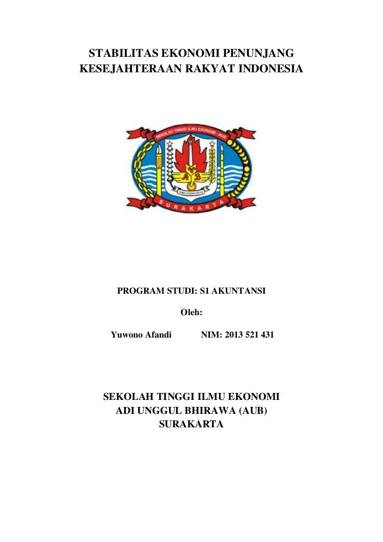 Stabilitas Ekonomi Penunjang Kesejahteraan Masyarakat