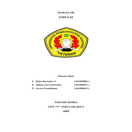 Makalah emulsi