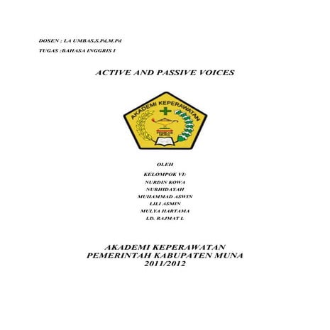 Makalah english ''active n passive voices''