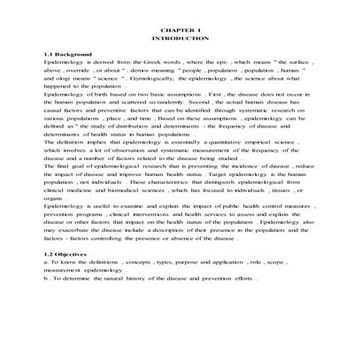 Makalah epidemiological