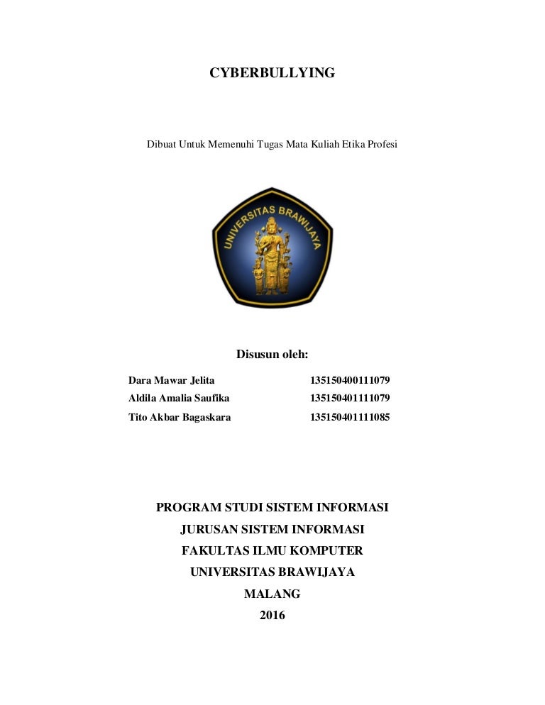 Makalah Etika Profesi Cyber Bullying Fix
