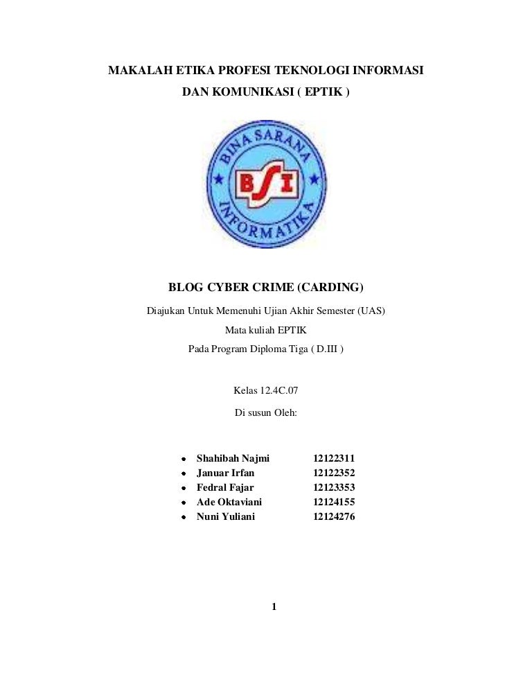 Makalah Etika Profesi Teknologi Informasi Makalah Etika Profesi Teknologi Informasi
