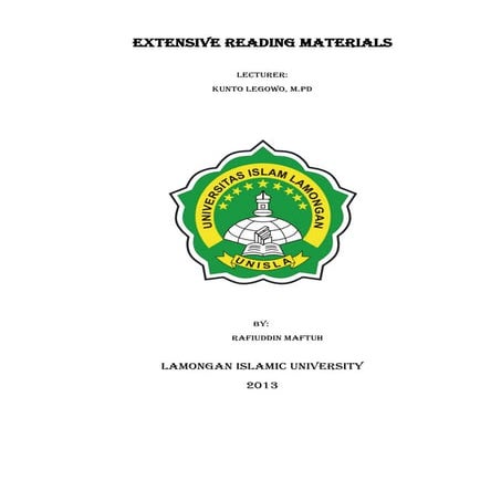 CONTOH Makalah extensive reading