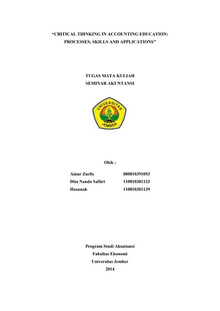 Critical Review Jurnal Ilmiah