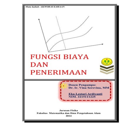 Makalah  fungsi biaya dan penerimaan