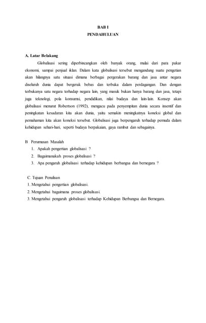 Makalah Lengkap Globalisasi
