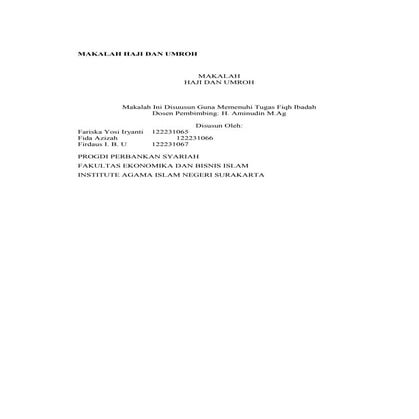 Makalah haji dan umroh