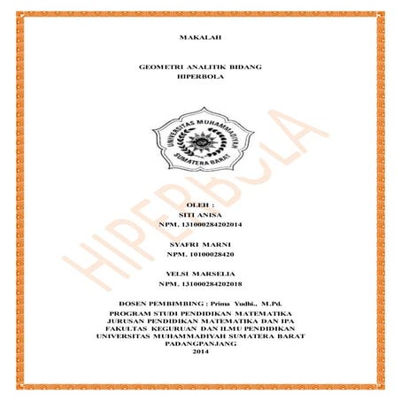 Makalah hiperbola