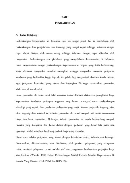 Contoh Proposal Home Care Lansia