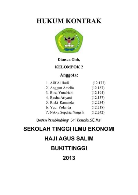 Pendahuluan Hukum Bisnis