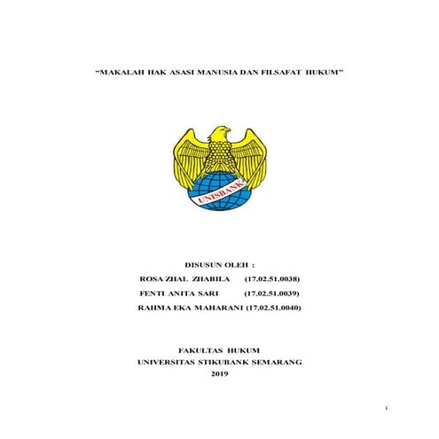 Makalah Hukum dan HAM (Sejarah Perkembangan HAM)