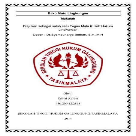 Makalah hukum lingkungan asap kendaraan sebagai pencemaran udara