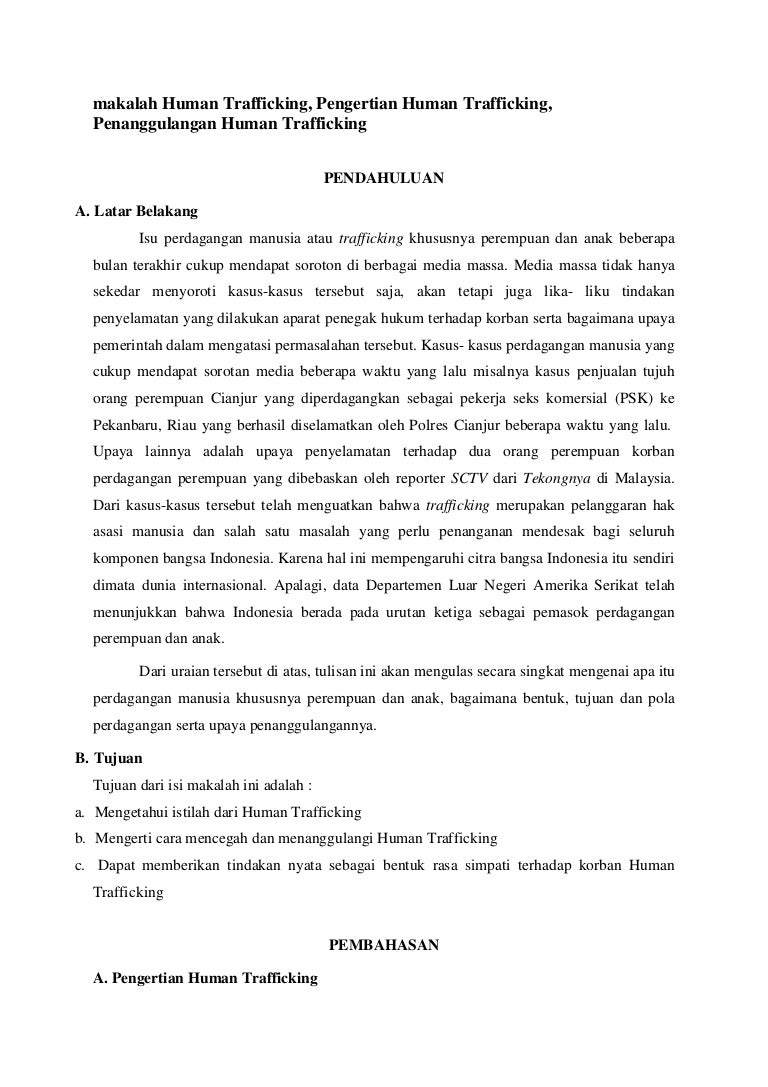 Makalah Human Trafficking Nezha