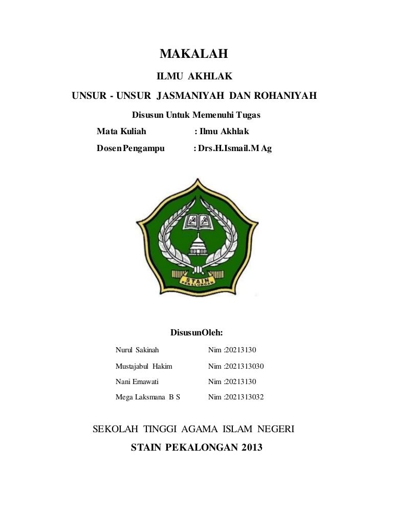 Makalah ilmu akhlak