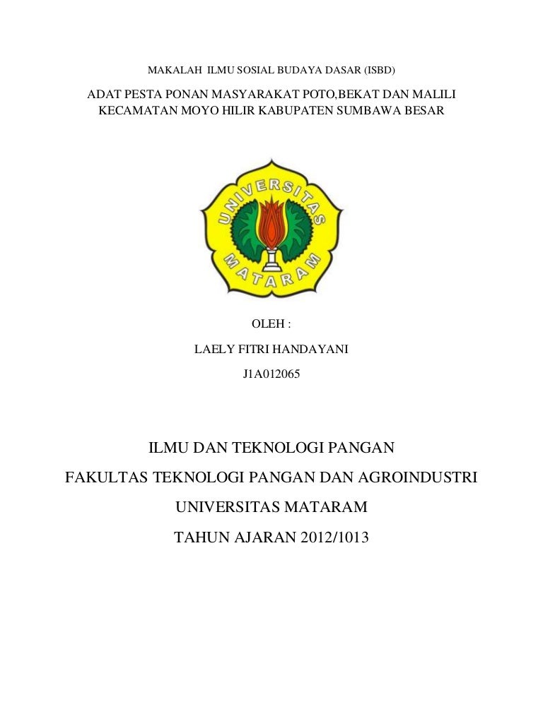 Makalah ilmu sosial budaya dasar Makalah ilmu sosial budaya dasar