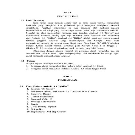 Makalah Instalasi Android 4.4 "KitKat"