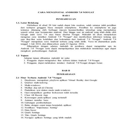 Instalasi Android 7.0 "Nougat"