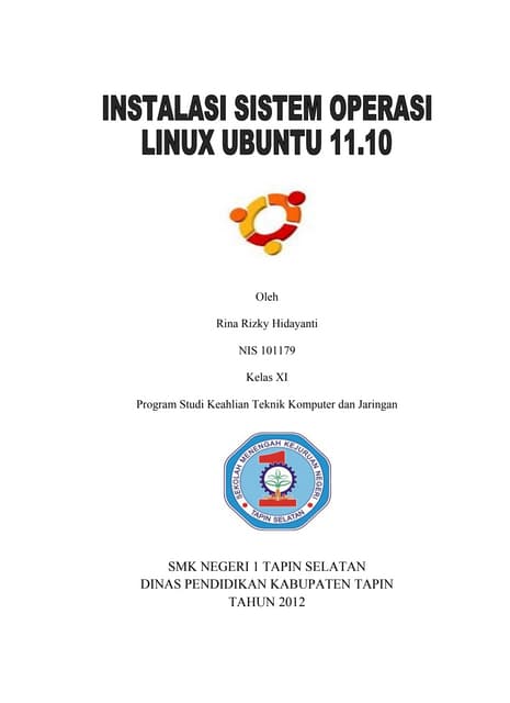 Makalah instalasi os linux ubuntu 1...