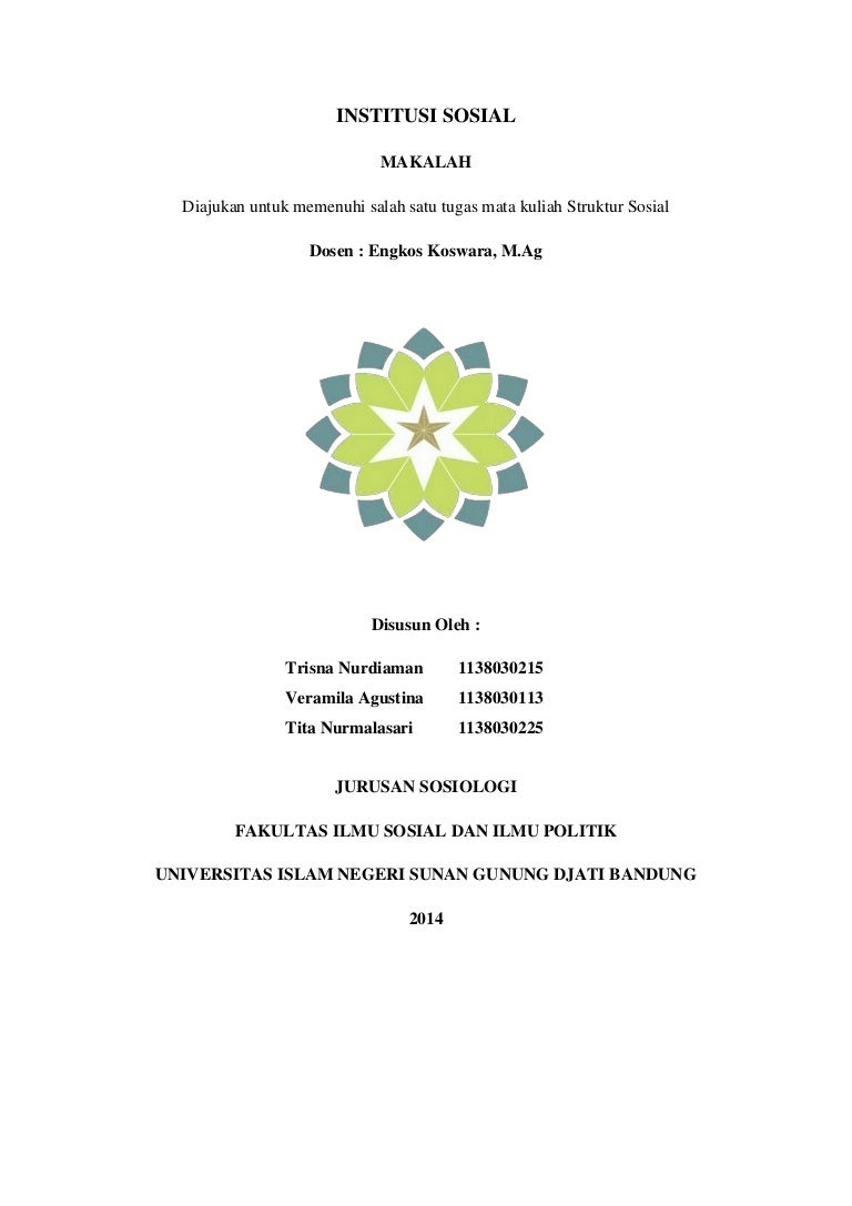 Makalah Institusi Sosial