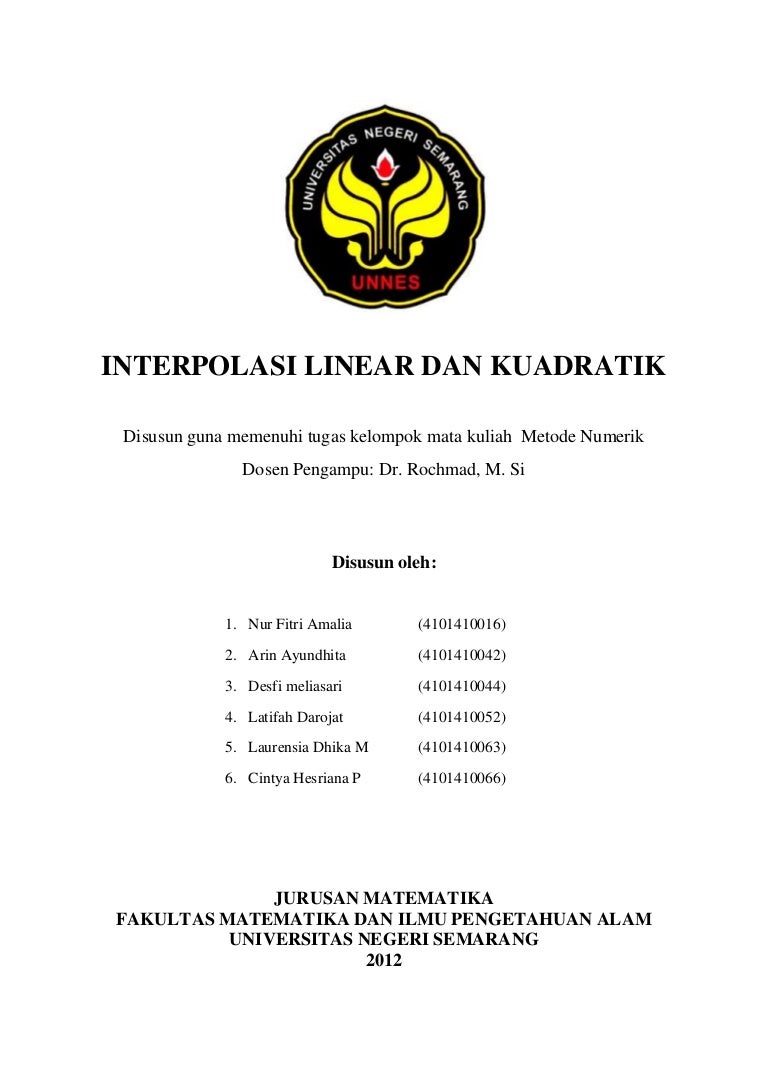 Makalah Interpolasi Kelompok 2