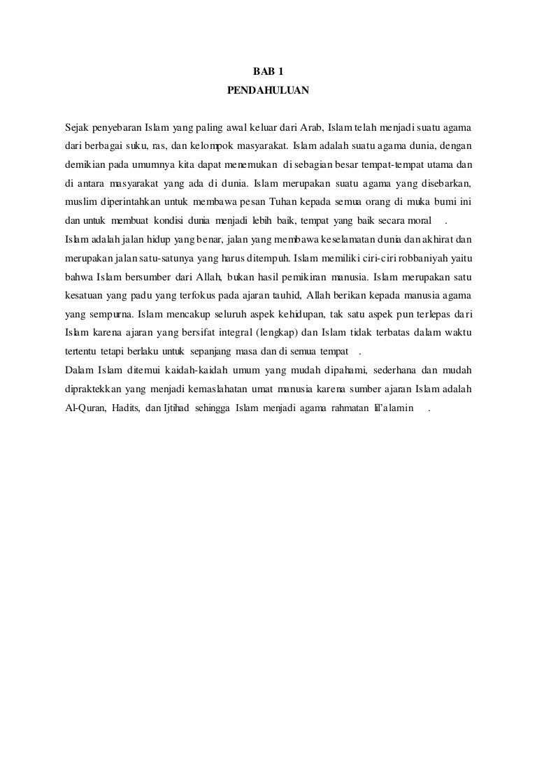 Makalah Islam Sebagai Rahmatan Lilalamin
