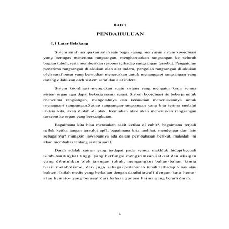 Makalah jaringan syaraf dan darah 