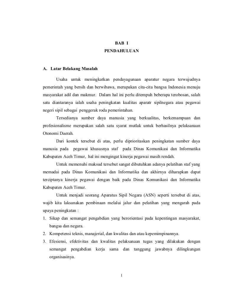 Contoh Karya Tulis Ujian Dinas Tingkat Ii