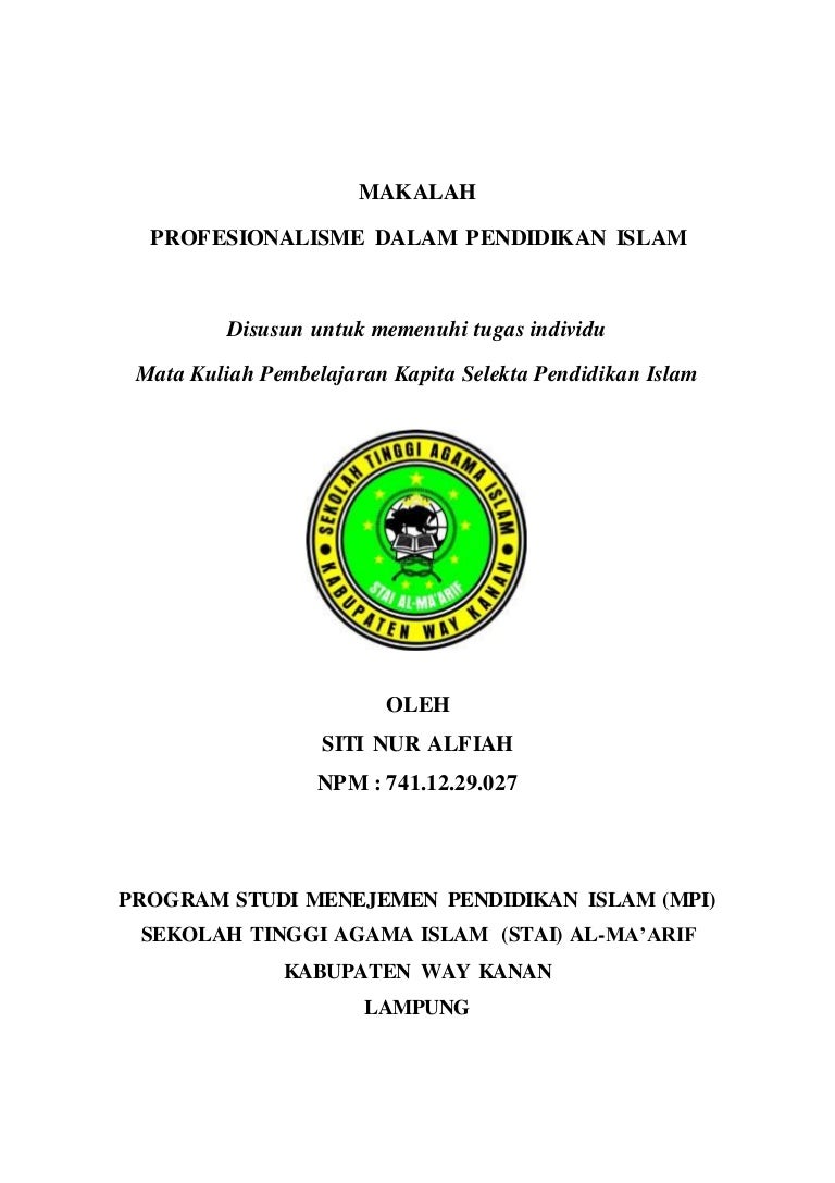 Download Buku Kapita Selekta Pendidikan Islam Pdf