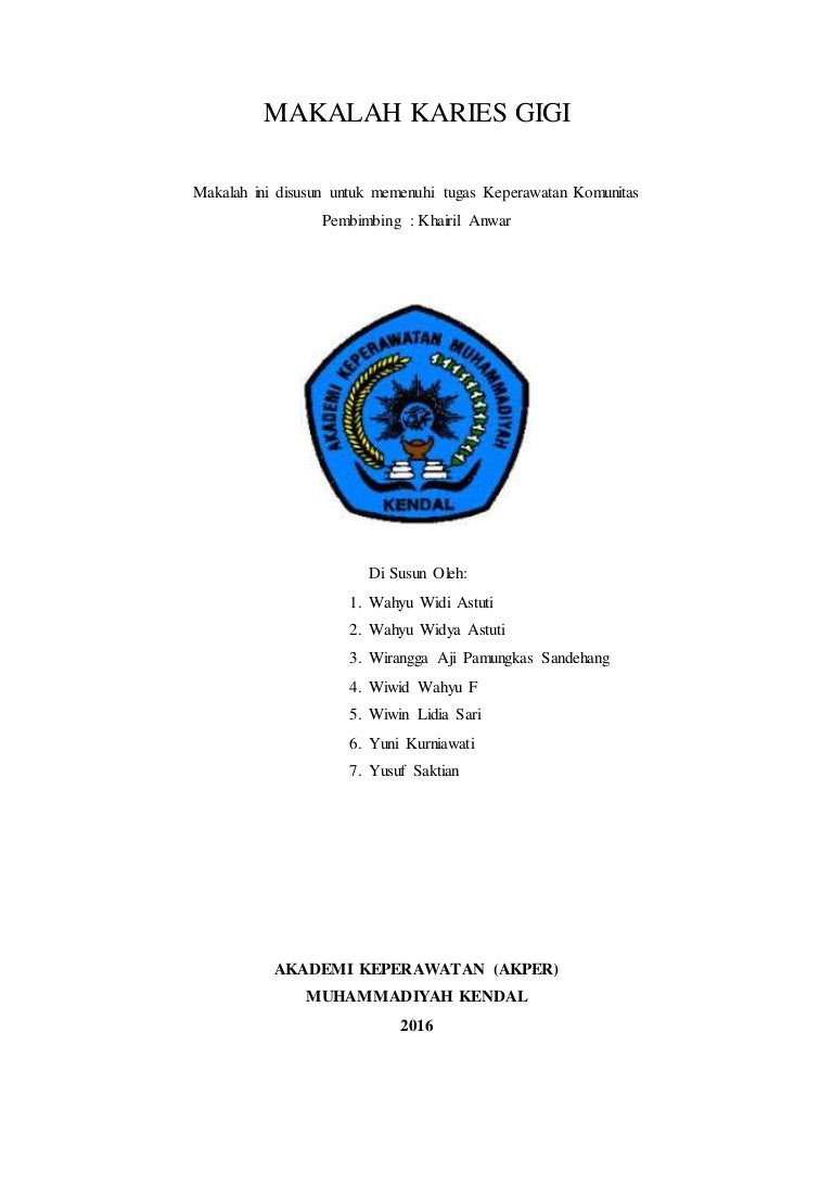 Makalah Karies Gigi