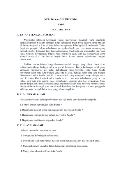 Makalah Kebudayaan Suku Sunda