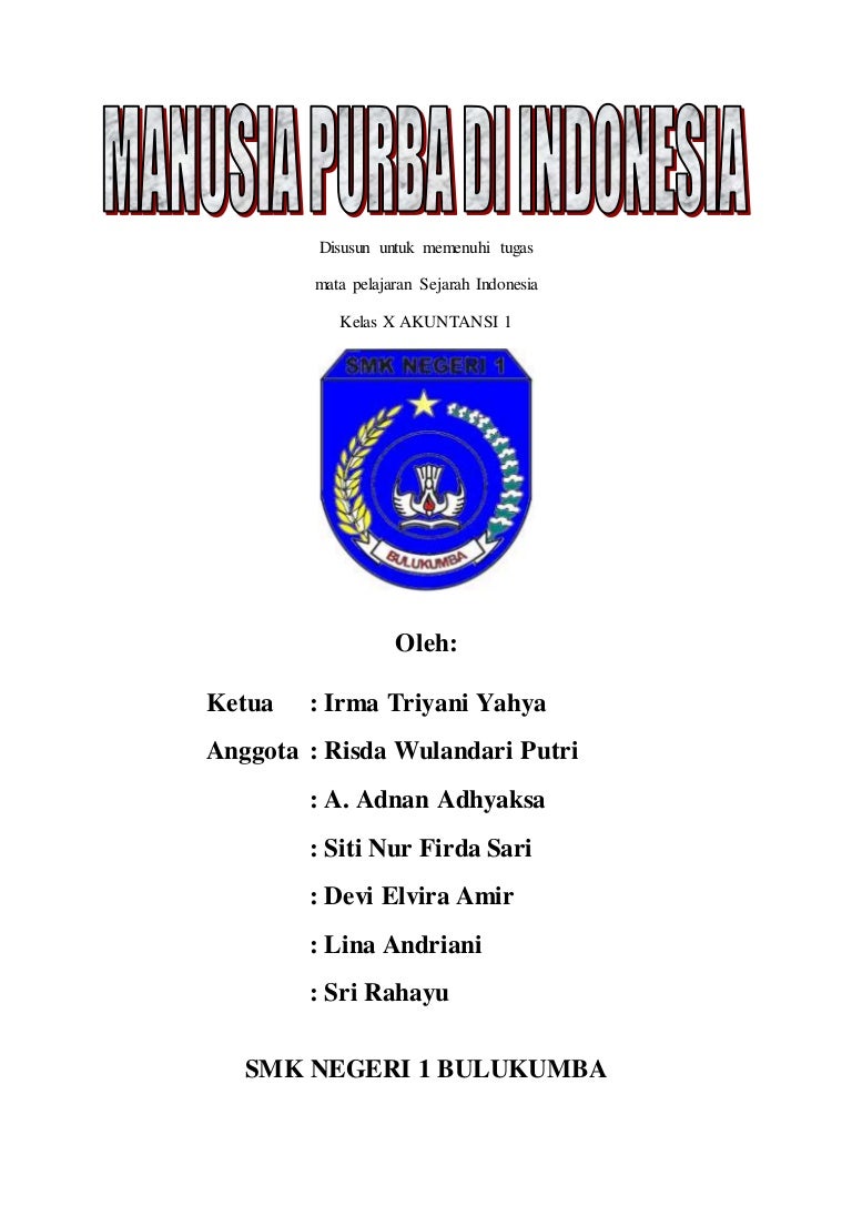 Makalah Sejarah Indonesia Manusia Purba