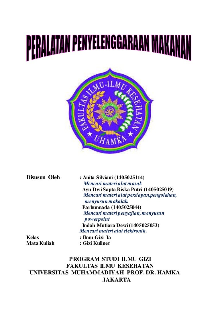 Peralatan Penyelenggaraan Makanan