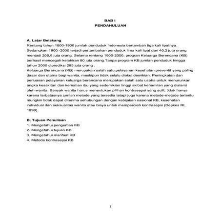 Makalah keluarga berencana
