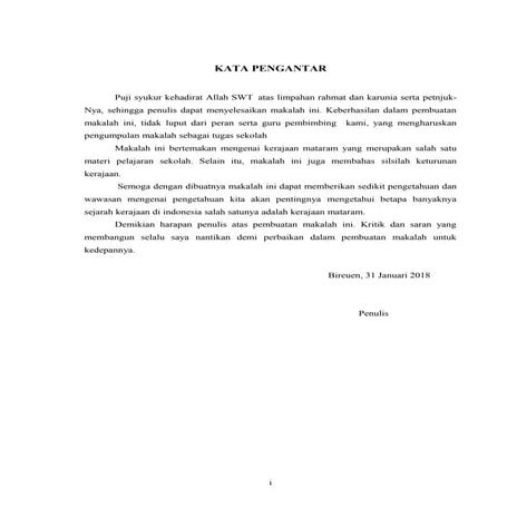 Makalah kerajaan mataram