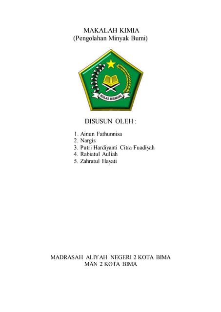 makalah fenomena alam Makalah minyak bumi dan gas alam 