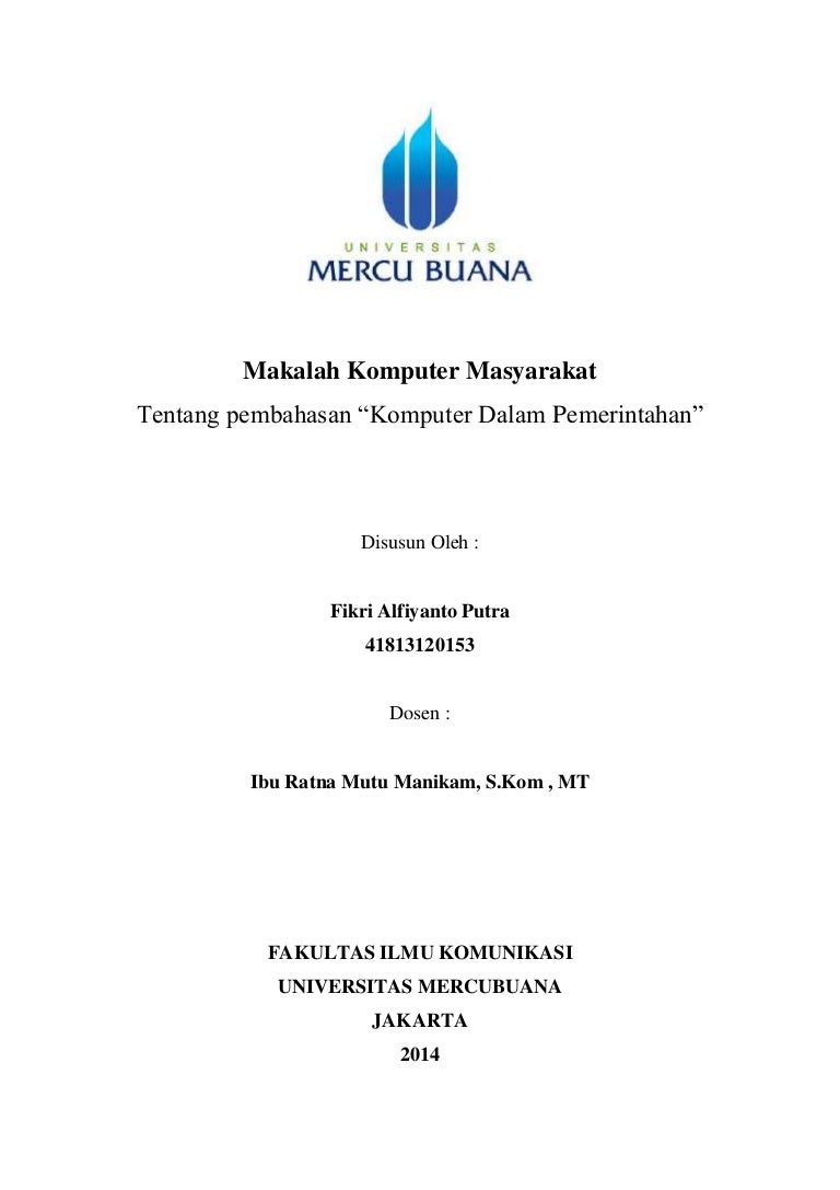 Makalah Komputer Pemerintahan