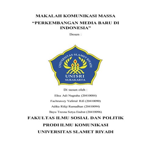 Makalah komunikasi massa