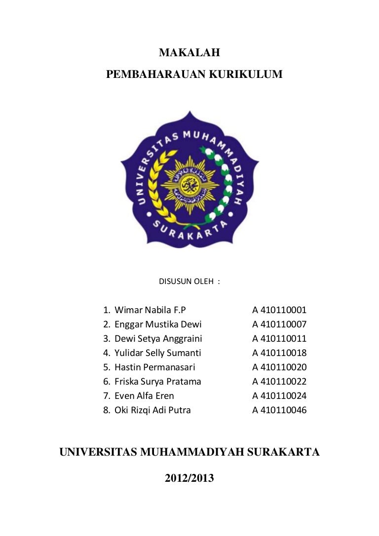 Makalah kurikulum Makalah kurikulum