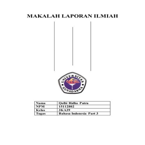 Makalah laporan ilmiah | DOCX
