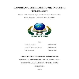  laporan observasi home industri telur