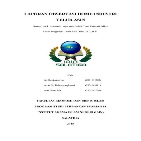  laporan observasi home industri telur