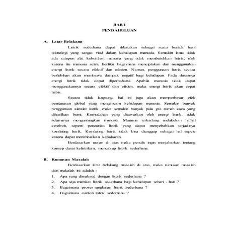 Makalah listrik sederhana