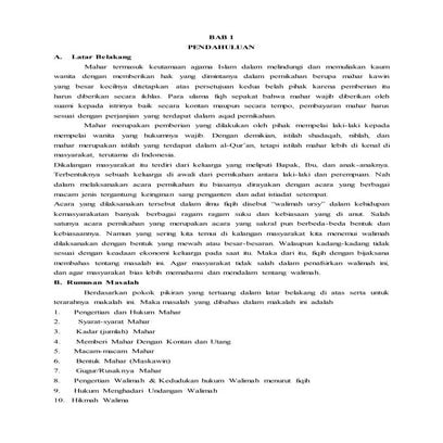 Makalah mahar dalam perkawinan